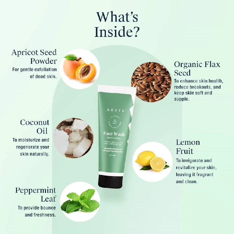 Arata Refreshing Face Wash, 50 ml-3.webp